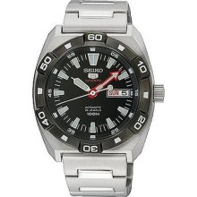 Seiko 5 Sports Automatic Black Ip Plated Diver Watch Srp285j1 Srp285