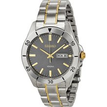 Seiko Grey Dial Two-Tone Stainless Steel Mens Watch SGGA83