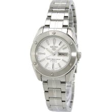 Seiko Ladies Stainless Steel Seiko 5 Automatic Silver Tone Dial SYMH73