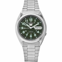 Seiko Men's 5 Automatic SNX807K Silver Stainless-Steel Automatic ...