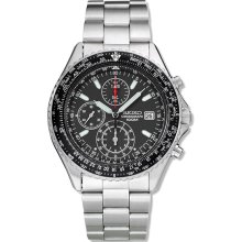 Seiko Men's Chronograph Black Dial SND253
