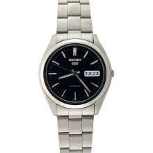 Seiko Men's Seiko 5 Automatic Dress Watch Black Dial SNX113