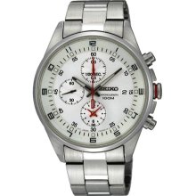 Seiko Men's SNDC87 Silver Stainless-Steel Quartz Watch with Silver Dial