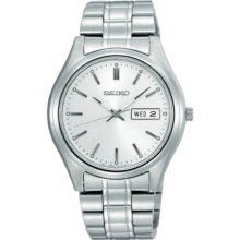 Seiko Men's Stainless Steel Silver Tone Dial Quartz Link Bracelet SGGA09