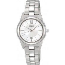 Seiko Silver Dial Stainless Steel Ladies Watch SXDC77 ...