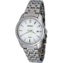 Seiko Silver Dial Stainless Steel Mens Watch SGEG01