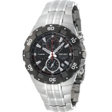 Seiko SNAD35 Silver-Tone Sport Alarm Chronograph Men's Watch