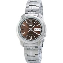 Seiko SNKK79 Mens Watch Stainless Steel Seiko 5 Automatic Black Dial