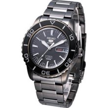 Seiko SNZH59 Black Stainless Steel Seiko 5 Sports Automatic