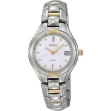 Seiko Solar Quartz Two-tone Ladies Watch SUT064 ...