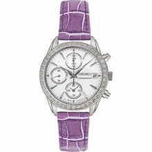 Seiko Swarovski Chronograph Ladies Watch