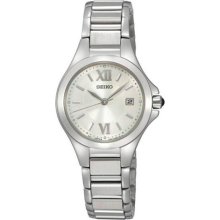 Seiko SXDC13 Stainless Steel Quartz Mother Of Pearl Dial Diamonds ...