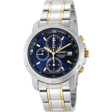 Seiko Watch, Mens Chronograph Two Tone Stainless Steel Bracelet 42mm S