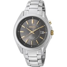 Seiko Watches Men's Kinetic Light Brown Dial Stainless Steel Stainless