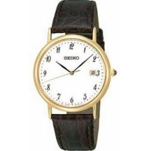 Seiko White Dial Gold-tone Mens Watch SKK700 ...