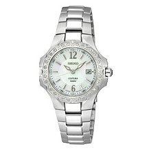 Seiko Womens Stainless Steel White Dial Watch Sxdb59