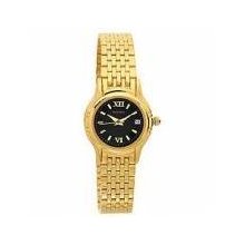 Sekonda Ladies Gold Plated Ss & Black Dial Bracelet Watch