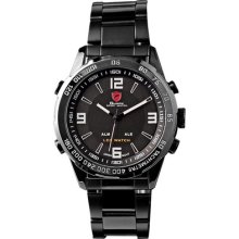 Shark Classic Led Digital Date Day Alarm Analog Men Sport Wrist Watch 18direct