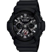 Shock Analog Digital Watch Ga201-1 Black Ip Aluminum Bezel World Time Ga201