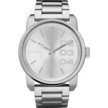 Silver Diesel Silvertone Franchise Watch - Jewelry