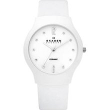Skagen 3-Hand with Glitz Ceramic Women's watch #817SWLWC
