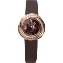 Skagen Black Label Diamonds Mother-of-pearl Dial Women's watch #885SRLD