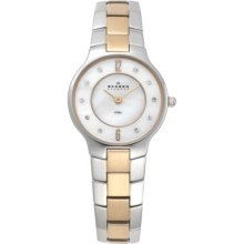 Skagen Contemporary Silver And Gold Link Womens Watch - 572SSXR