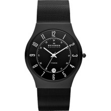 Skagen Denmark Watch, Mens Black Stainless Steel Bracelet 233XLTMB