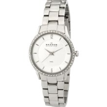 Skagen Denmark Watch, Womens Crystal Bezel Stainless Steel Bracelet 34