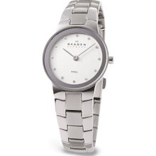 Skagen Denmark Women's Silver Steel Link Watch Women's