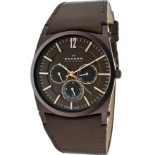 Skagen Watches Men's Brown Dial Brown Genuine Leather Brown Genuine L