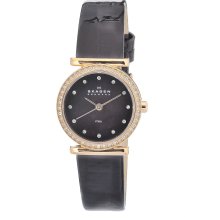 Skagen Women's 108SRLD Quartz Black Dial Dial Stainless Steel Watch -