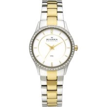 Skagen Women's 347SSGX Swarovski Elements Crystal Adorns the top ring