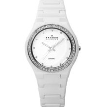 Skagen Women's 813lxwc Ceramic White Ceramic Crystal Watch