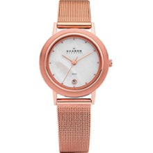 Skagen Women's Rose-goldtone Stainless Steel Watch ...