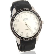 Skmei 9038 Stylish Water Resistant Analog Watch (Silver)