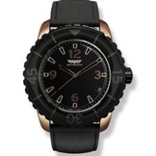 Skywatch - 3-Hand: Black & Rose Gold 44mm Watch