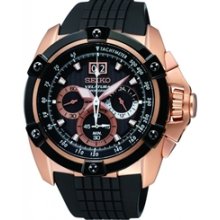 SPC074P1 - 2012 Seiko Velatura Rose Gold Big Calendar Chronograph Gents Sapphire Sports Watch