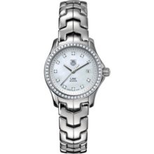 Special Sale Priced Tag Heuer Ladies Link Wjf1319.ba0572 Diamond Pearl Watch