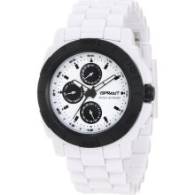 Sprout Mens Eco Friendly Multifunction Resin Watch - White Resin Bracelet - White Dial - ST/3800WTWT