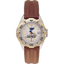 St. Louis Blues All Star Ladies Leather Strap Watch