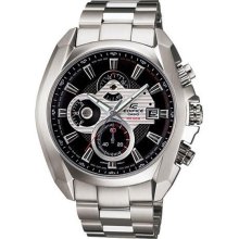 Stainless Steel Edifice 48mm Analog Tachymeter Timepiece