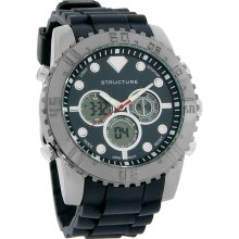Structure by Surface Mens Gray/Silver Digital Analog Chronograph Watch 32552-104