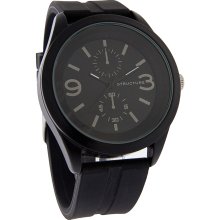 Structure by Surface Mens XL 47mm 2-Eye Sub-Dial Black Finish Quartz Watch 32474