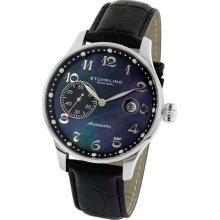 Stuhrling 148a 33151 Heritage Grand Auto Black Mop Mens Watch