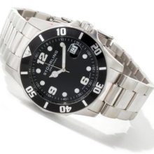 Stuhrling Original Men's Clipper Diver Swiss Quartz Stainless Steel Bracelet Watch