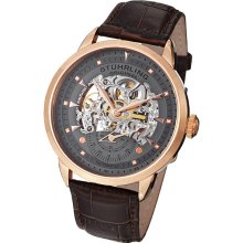 Stuhrling Original Men's Executive Skeleton Automatic Leather Strap Watch (Stuhrling Original Men's Watch)