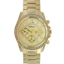 Styleco. Watch, Womens Gold-Tone Mixed Metal Bracelet SC1283