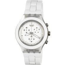Swatch Full Blooded White Chronograph Unisex Watch SVCK4045AG