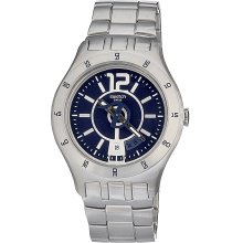 Swatch Men's Stainless Steel Blue Dial Watch (Swatch Men's Stainless Steel Blue Dial Date Watch)